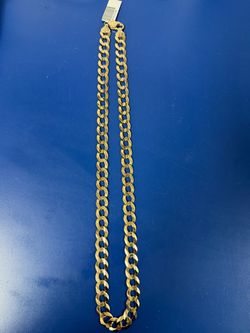 14kt Gold Curb Link Chain Necklace 24” 67g 11MM