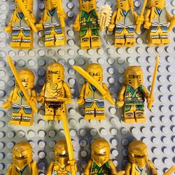 Gold Ninja Minifigures Army Build | New Custom Compatible LEGO Toys