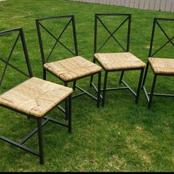 LIKE NEW Set Of 4 Metal Dining Chairs 