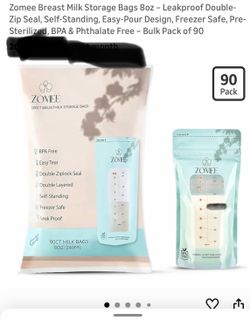 Breastmilk storage bags