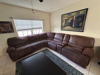 Faux Leather Sectional