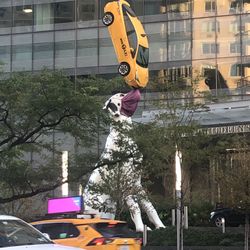 Lands End Tote Bag Blue and White Canvas Large 