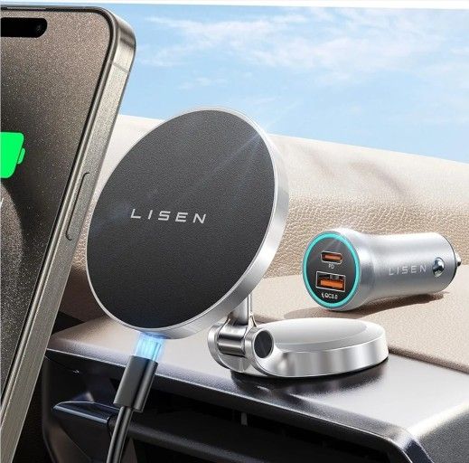 MagSafe Car Mount Charger [Upgrade Set] 🚗🔋
360° Rotation | Wireless Charging | Foldable Design