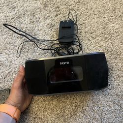 iHome Alarm Clock with USB Charging and Wireless Speaker