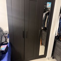 IKEA BRIMNES 3-Door Wardrobe with Mirror