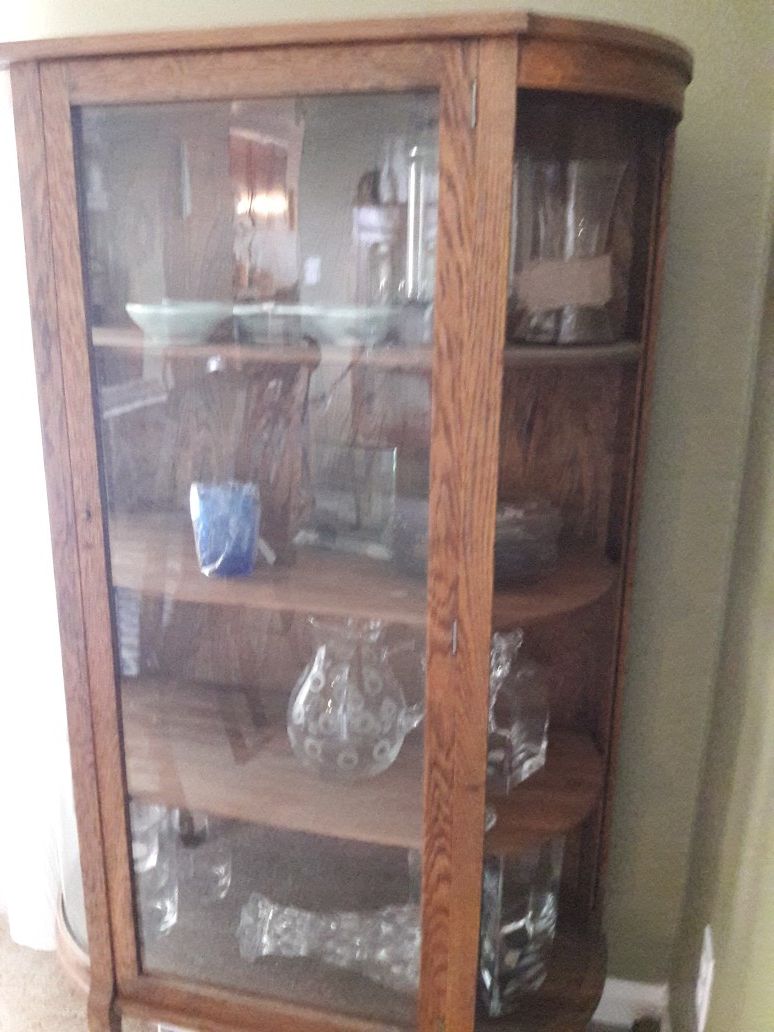 Quarter sawn white oak curio