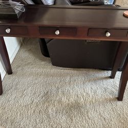 Dark cherry Wood Sofa Or Entry  Table