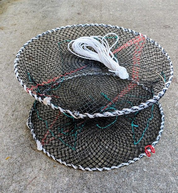 Heavy Duty Foldable Trap For Crabs, Lobster & Fishes - 20" Dx10 H