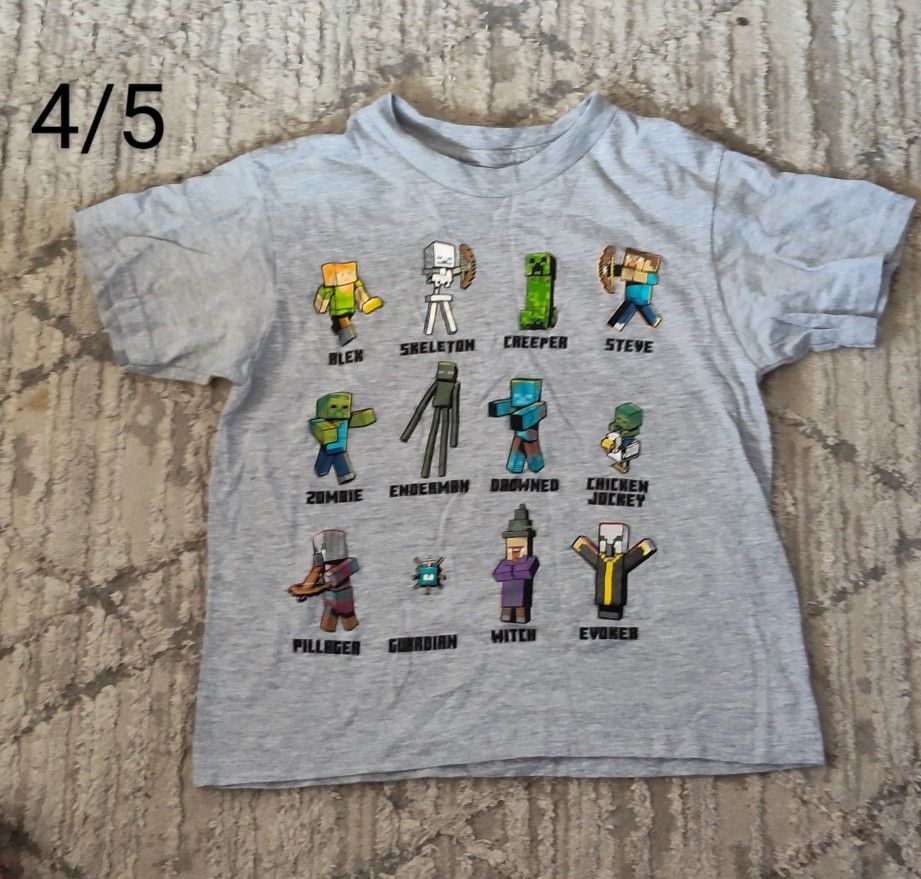 Minecraft Tee Size 4/5