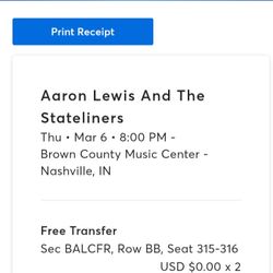 Aaron Lewis Concert Tickets 