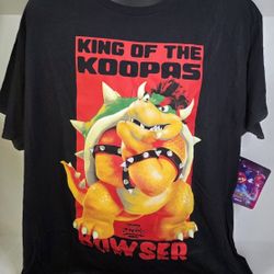 Super Mario Galaxy Movie Mens Graphic Tee XL Bowser 