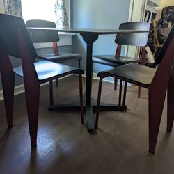 Vitra Polish Made Office or Dining Table and 4 Chairs 