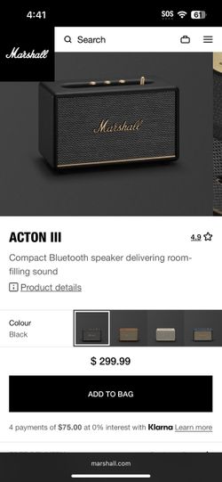Marshall Bluetooth Speaker