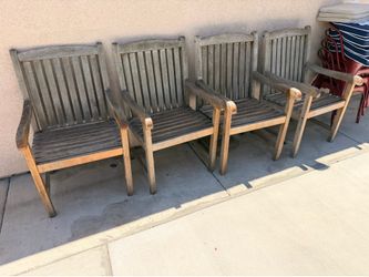 Patio teak chairs 4x