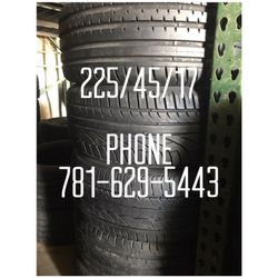Used Tire For Sale 225/25/17 $40 each free mounting and Balancing