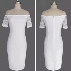 Jacqueline Off Shoulder Lace Dress