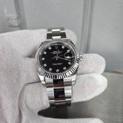  Rolex Datejust 41mm 126334 Oyster Black Diamond Dial