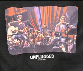 49$ 0B0 NIRVANA “UNPLUGGED” 1993 HOODIE “BRAND NEW w/Tag