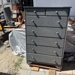 Gray Wood Dresser