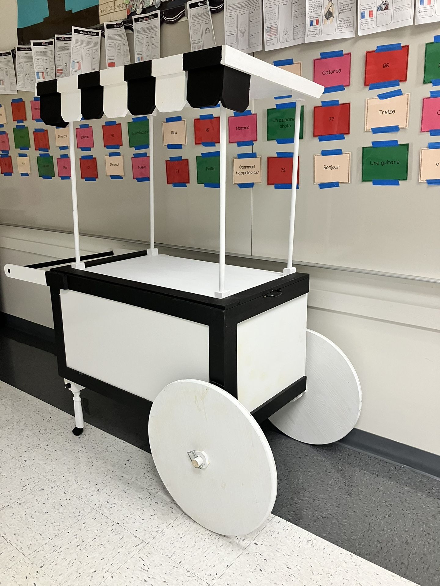 Mobile Cart - Bakery Cart - Baby Shower - French Patisserie Cart
