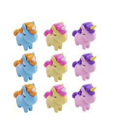 36 Pcs Unicorn Pencil Eraser Set, for Kids, Children's Gifts, Party Favor, Classroom Rewards (Unicorn)