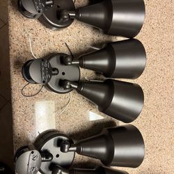 3- NEW-2 Head Antique Bronze Motion Activiated Outdoor Flood Light with Photo Cell