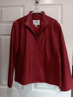 Nine West Burgundy Leather Jacket