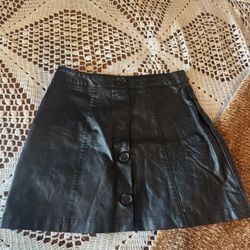 Black Leather Skirt