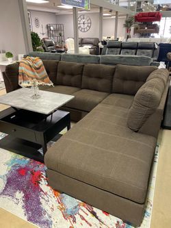 New Large Chocolate Brown Sectional. Ottoman Optional. Can Deliver