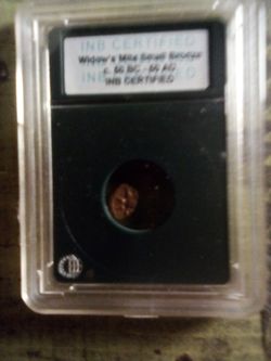 Grated Coin By INB Widows Might Small Bronze C50 BC 50 Ad