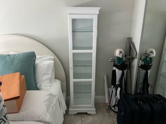 White Solid Wood Curio