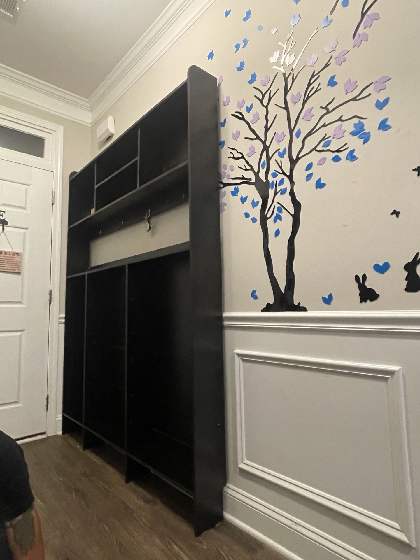   Multifunctional Shoe Cabinet with Storage Shelf & 6 Flip Drawers, Hall Tree with Tempered Glass Doors, Foyer Cabinet w/ 4 Hooks $159  💥brand new in
