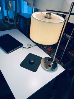 Luxury Modern Desk Lamps w/ 2 Power Outlets