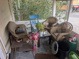 Wicker outdoor furniture