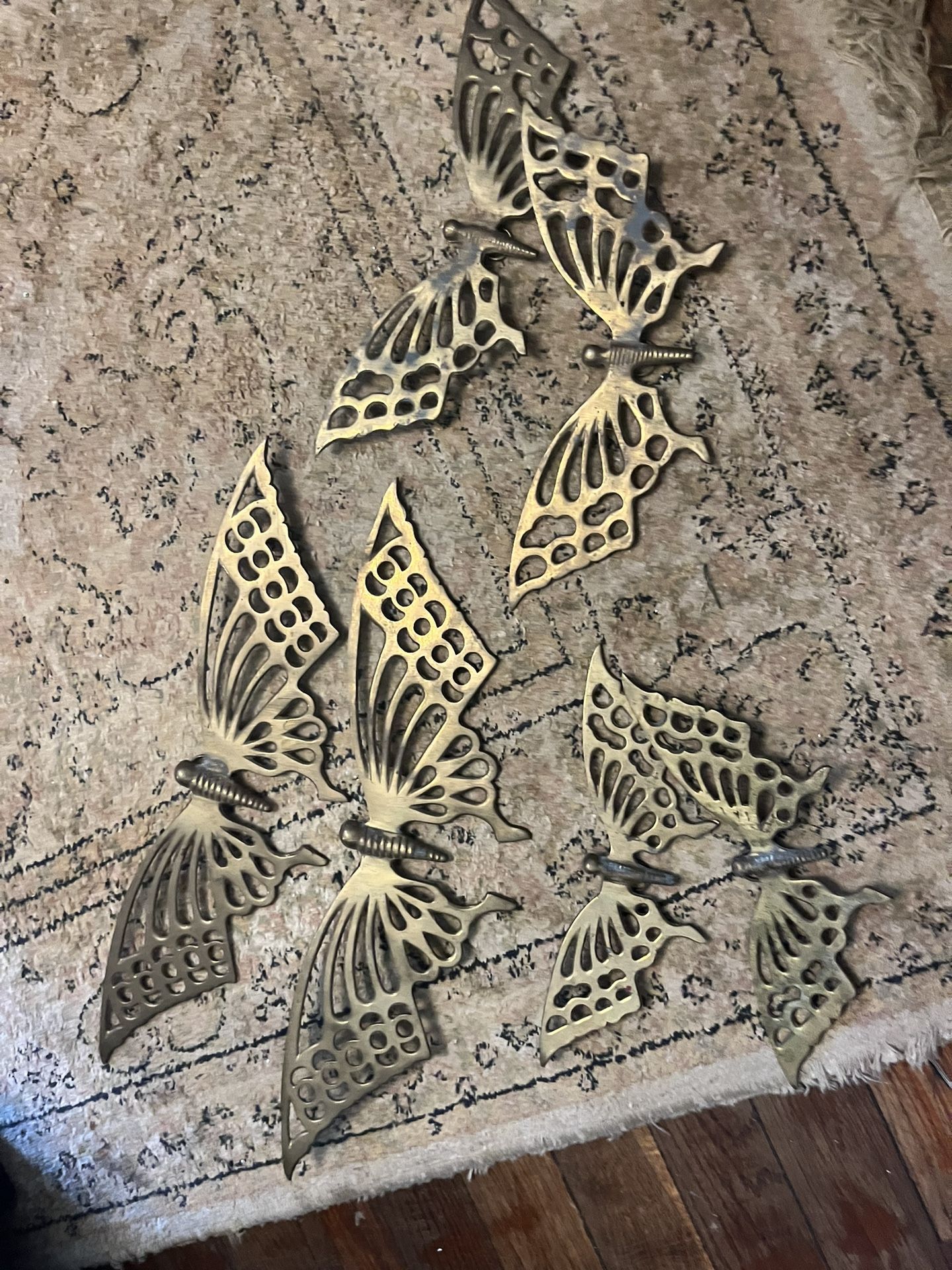 Now $50 Was $70 For 6 Brass Butterfly Wall Hanging