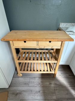 IKEA FÖRHÖJA Birch Kitchen Cart / Small Kitchen Island