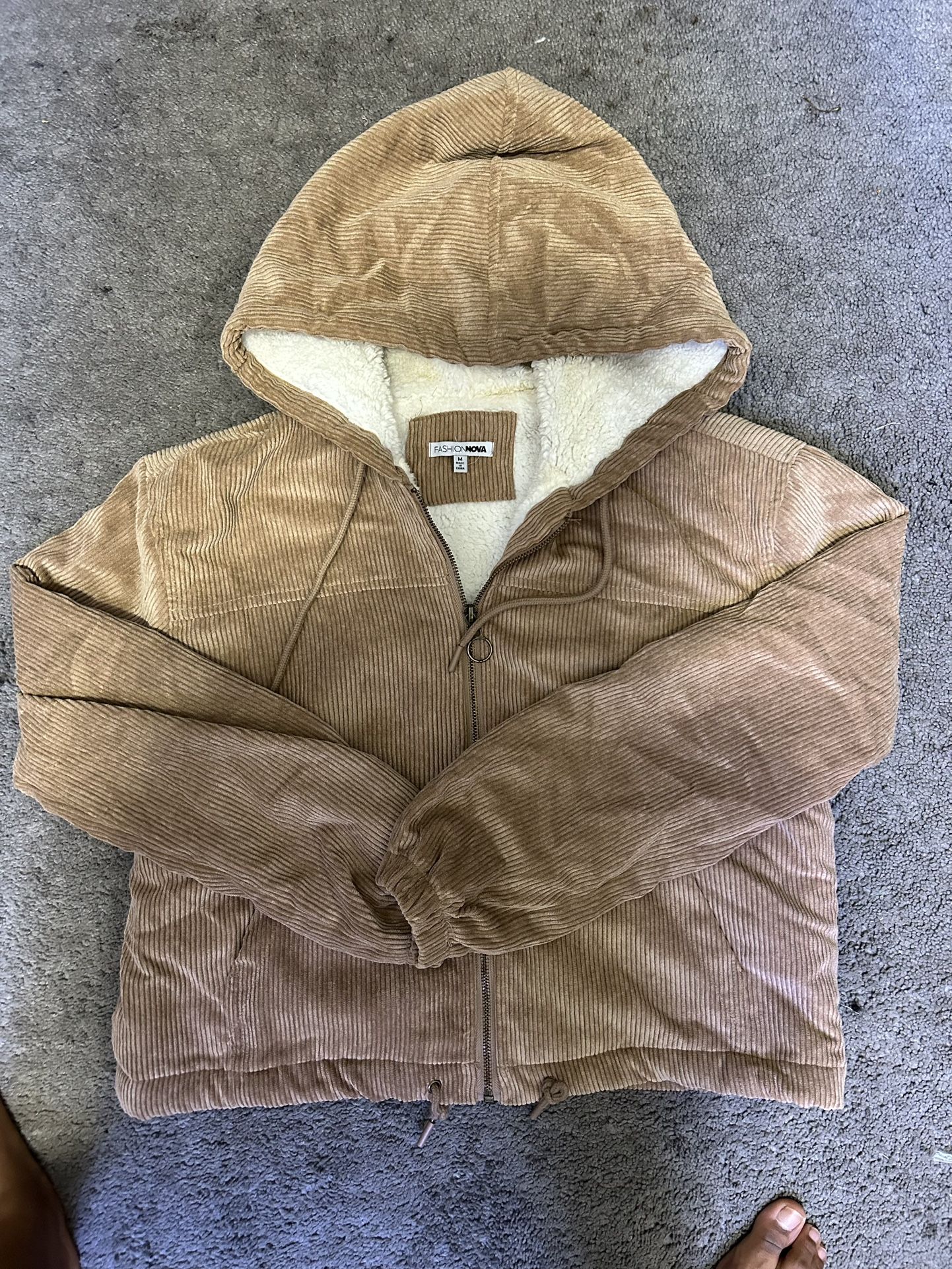 Tan Hoodie/Light Jacket