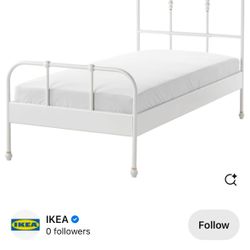 Twin Bed - White Sagstua (IKEA)