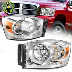 Clear Headlights For 2006-2008 Dodge Ram 1(contact info removed) 3500 Head Lamps Assembly Pair