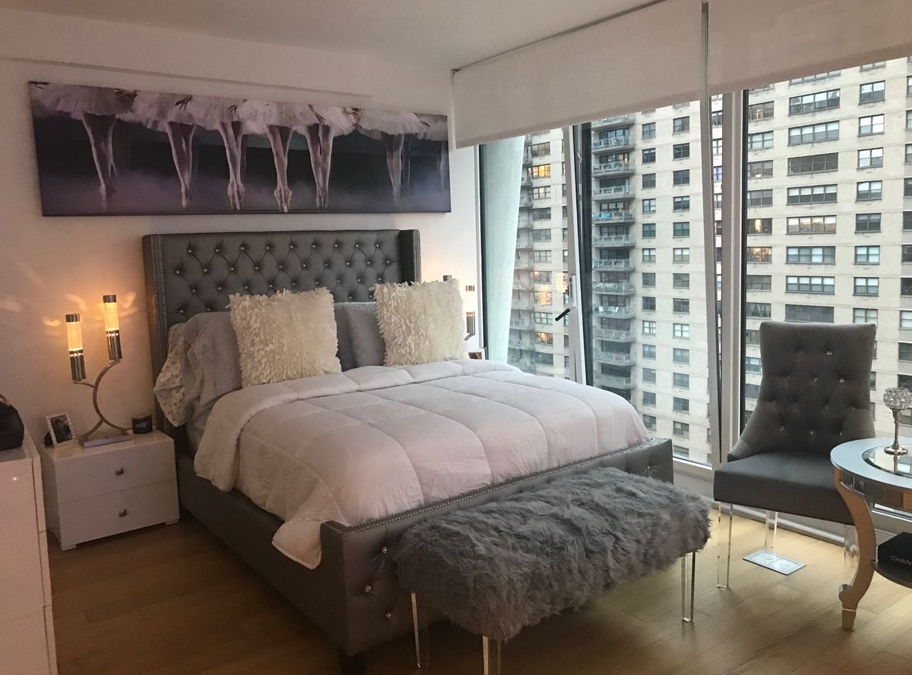 Wayfair Grey Tufted Queen Bed Frame