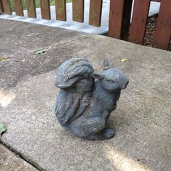 Concrete squirrel great for fall decorating