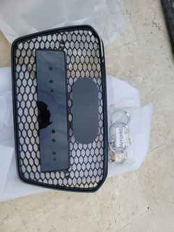 Compatible With 2013-2016 Audi A5 / S5 B8.5 Matte Black RS-Honeycomb Mesh Front Bumper Grill Grille