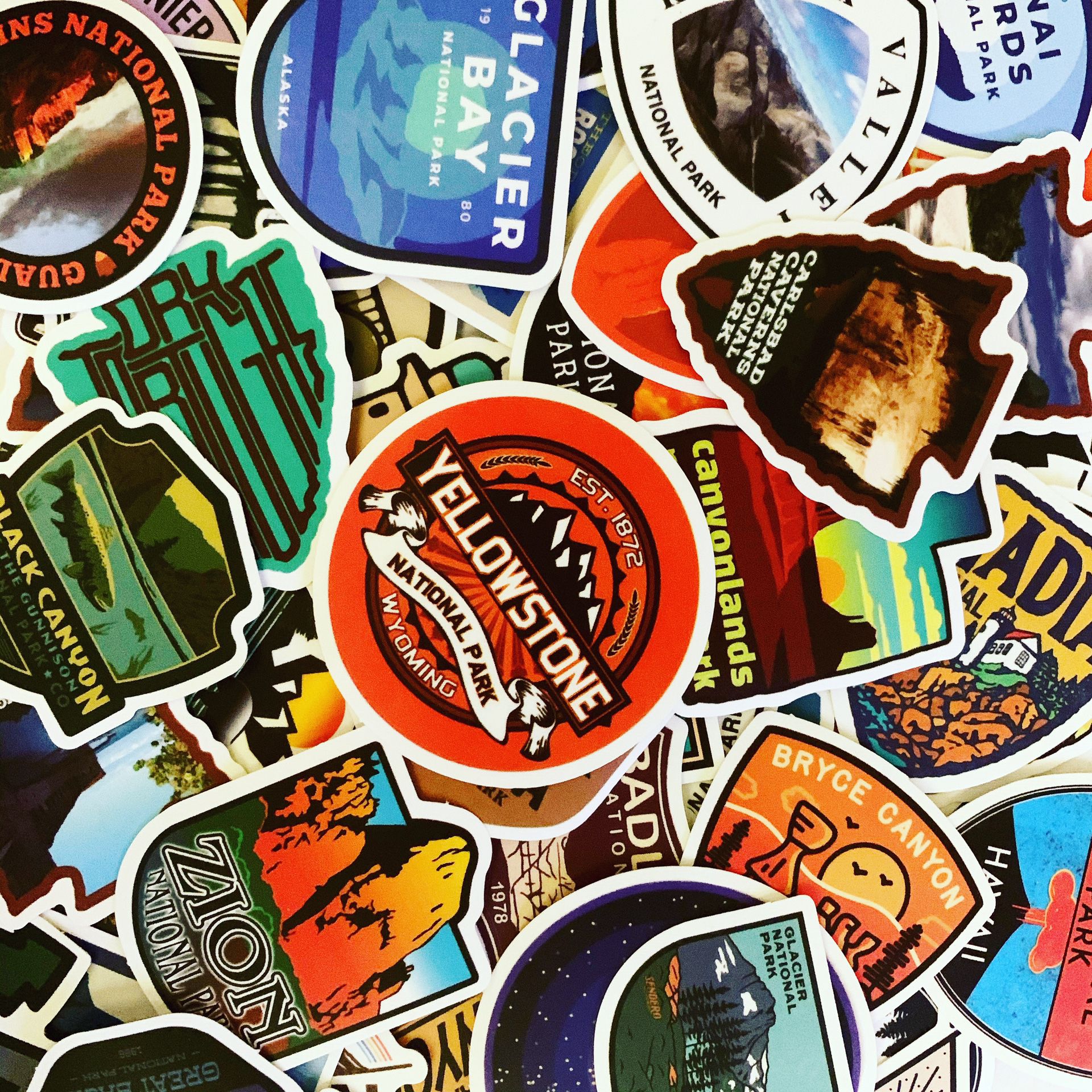 100 National Parks Stickers Set