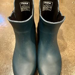 Roma Women's Chelsea Rain Boot Matte Teal Size 8