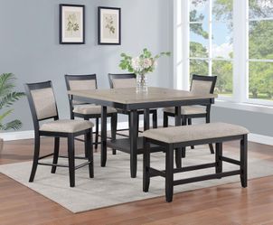 6 pc Counter Height Dining Table Set in Natural color!!!
