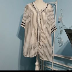 Sheer Baseball Style Button Up