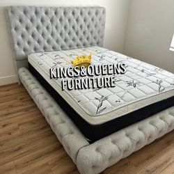 New Queen Bed Frame With Mattress 