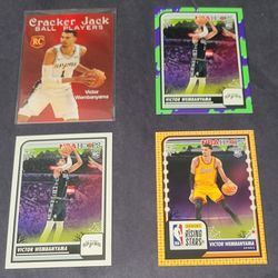 Victor Wembanyama 8 Rookie Basketball Trading Card Bundle