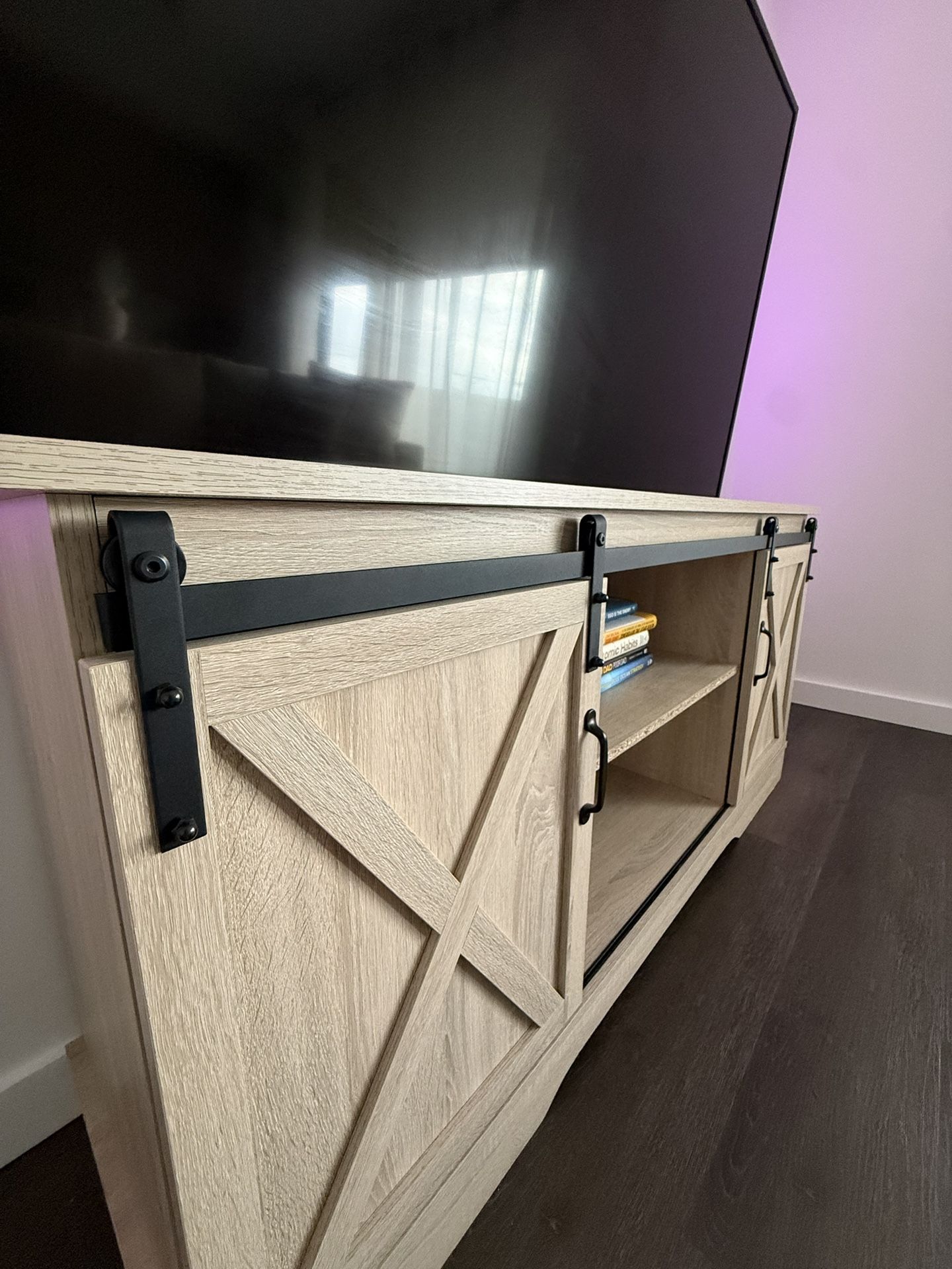 Beige Farmhouse TV Stand