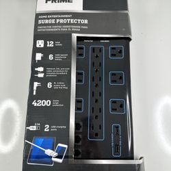 Prime Wire & Cable PB504142 12-Outlet Premium Electronics with 14-3 SJT 6 FT NEW